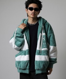Eco fur color blouson / エコファー配色ブルゾン unisex