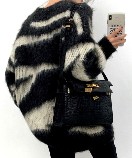 CANVAS+（キャンバスプラス）の「【CANVAS+】配色モヘアニットトップス（ニット/セーター）」 - WEAR