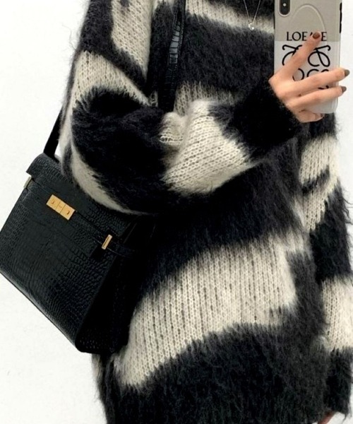 CANVAS+（キャンバスプラス）の「【CANVAS+】配色モヘアニットトップス（ニット/セーター）」 - WEAR