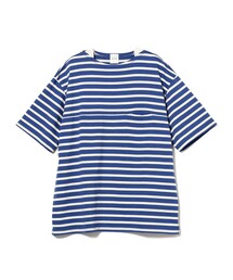 sage de cret / Border Boat Neck Pullover Shirt