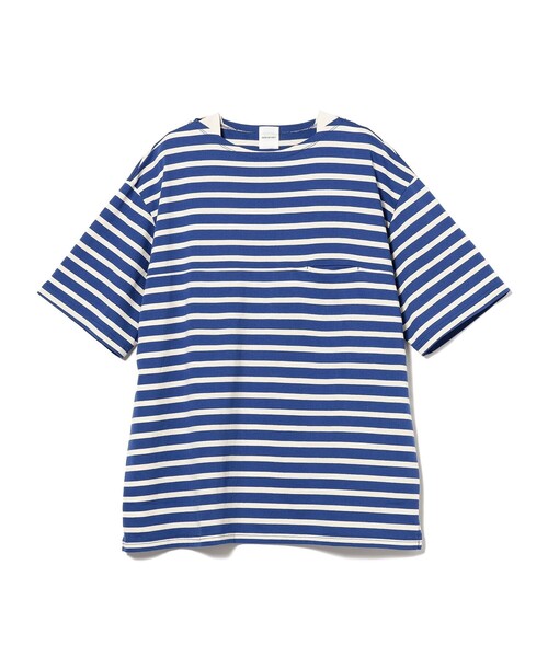 sage de cret(サージュデクレ)の「sage de cret / Border Boat Neck Pullover Shirt(Tシャツ/カットソー・メンズ・ブルー・SMALL/MEDIUM/LARGE)」の2枚目の写真