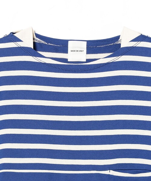 sage de cret(サージュデクレ)の「sage de cret / Border Boat Neck Pullover Shirt(Tシャツ/カットソー・メンズ・ブルー・SMALL/MEDIUM/LARGE)」の3枚目の写真