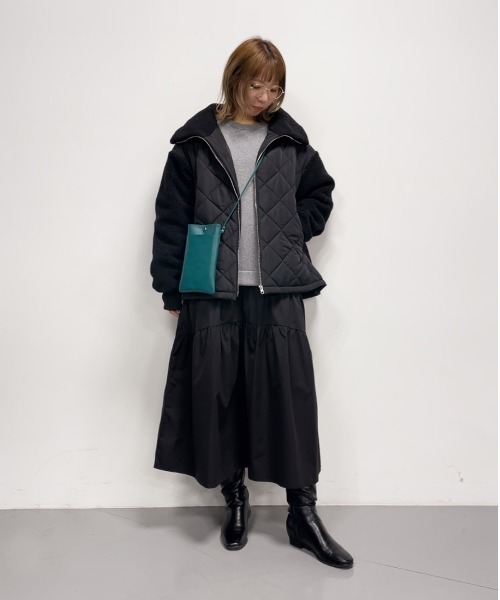 VICKY（ビッキー）の「【リサイクルレザー】ショルダーポーチ（ショルダーバッグ・レディース・ブラック/グリーン/ベージュ/イエロー/オレンジ・FREE）」の13枚目の写真