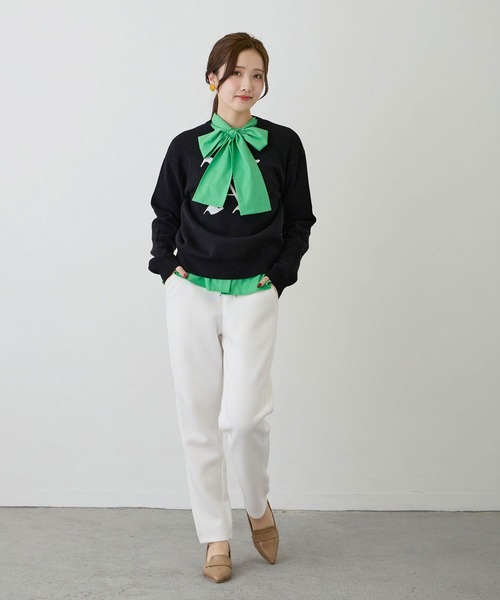 NICOLE white（ニコルホワイト）の「テーパードパンツ／ダンボールポンチ（その他パンツ・レディース・ベージュ/オフホワイト/ブラック・FREE）」の19枚目の写真