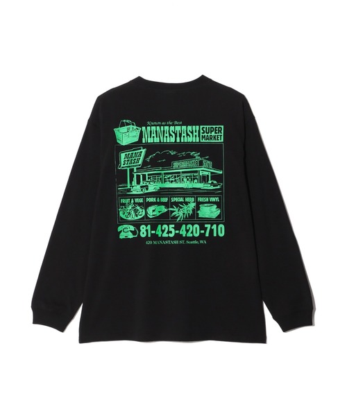 MANASTASH(マナスタッシュ)の「MANASTASH/マナスタッシュ/CiTee L/S SUPERMARKET/シティーロングスリーブ スーパーマーケット(Tシャツ/カットソー・メンズ・ホワイト/ブラック/ピンク・L/XL/M/S)」の3枚目の写真