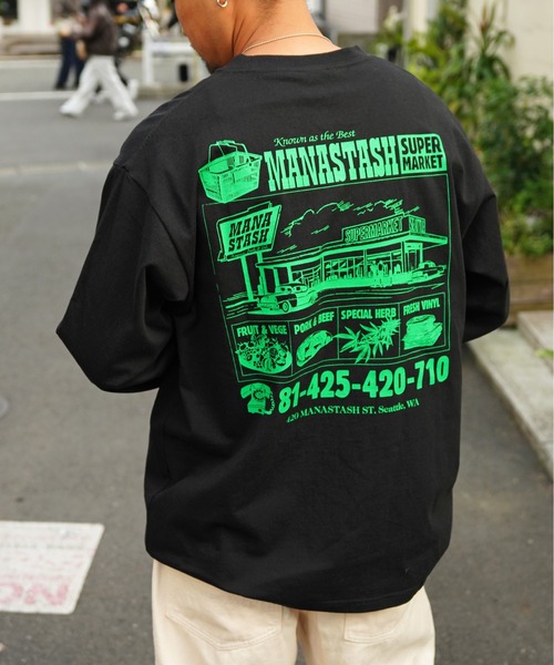 MANASTASH(マナスタッシュ)の「MANASTASH/マナスタッシュ/CiTee L/S SUPERMARKET/シティーロングスリーブ スーパーマーケット(Tシャツ/カットソー・メンズ・ホワイト/ブラック/ピンク・L/XL/M/S)」の22枚目の写真