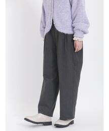 Samansa Mos2 | 【保温加工】タックストレートパンツ(その他パンツ)