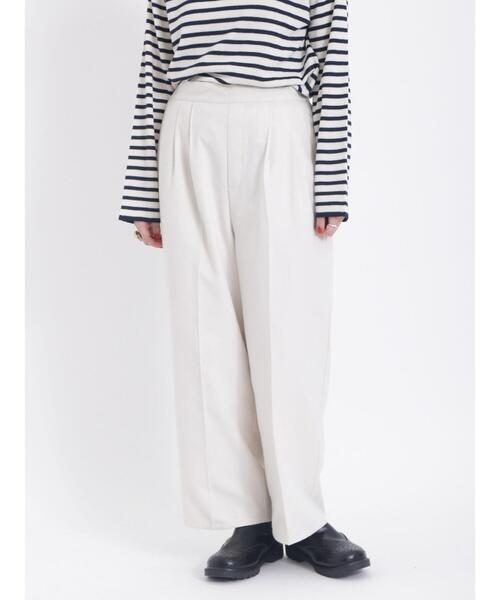 Samansa Mos2（サマンサ モスモス）の「【保温加工】タックストレートパンツ（その他パンツ・レディース・ブラック/チャコールグレー/キナリ/モカ・F）」の16枚目の写真