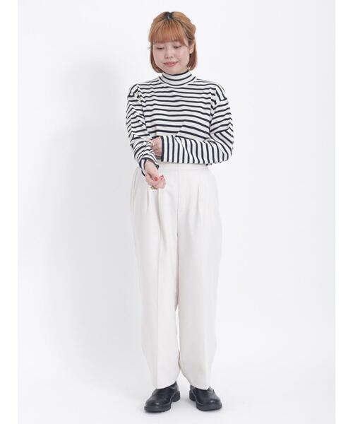 Samansa Mos2（サマンサ モスモス）の「【保温加工】タックストレートパンツ（その他パンツ・レディース・ブラック/チャコールグレー/キナリ/モカ・F）」の18枚目の写真