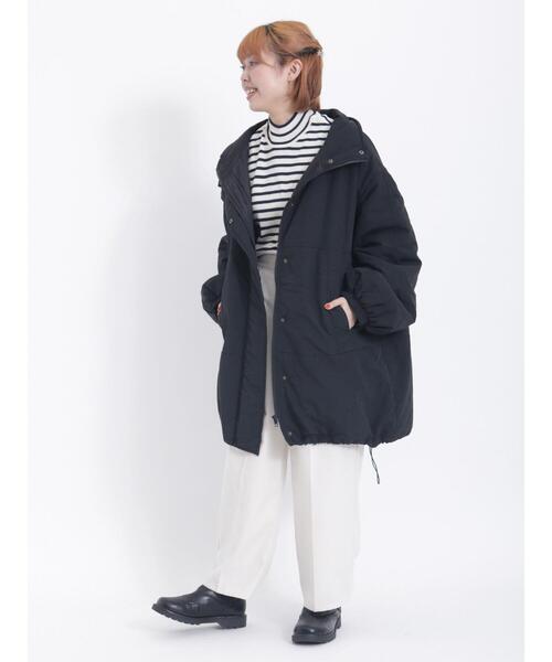 Samansa Mos2（サマンサ モスモス）の「【保温加工】タックストレートパンツ（その他パンツ・レディース・ブラック/チャコールグレー/キナリ/モカ・F）」の19枚目の写真