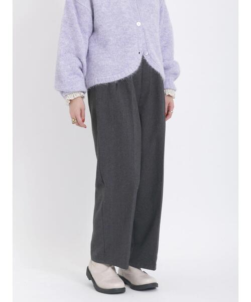 Samansa Mos2（サマンサ モスモス）の「【保温加工】タックストレートパンツ（その他パンツ・レディース・ブラック/チャコールグレー/キナリ/モカ・F）」の20枚目の写真