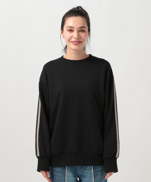 BAYFLOW(ベイフロー)の「【選べる着丈】トラックラインプルオーバー(スウェット・レディース・アイボリー/ブラック/グリーン・SMALL/MEDIUM)」の15枚目の写真