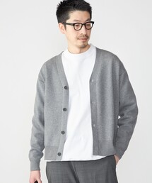 SHIPS: 〈手洗い可能〉 ダブルフェイス コットン カシミヤ Vネック カーディガン