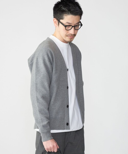 SHIPS（シップス）の「SHIPS: 〈手洗い可能〉 ダブルフェイス コットン カシミヤ Vネック カーディガン（カーディガン/ボレロ・メンズ・キャメル/ブラック/ダークグレー・MEDIUM/LARGE/SMALL/X-LARGE）」の20枚目の写真