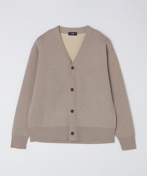 SHIPS（シップス）の「SHIPS: 〈手洗い可能〉 ダブルフェイス コットン カシミヤ Vネック カーディガン（カーディガン/ボレロ・メンズ・キャメル/ブラック/ダークグレー・MEDIUM/LARGE/SMALL/X-LARGE）」の11枚目の写真