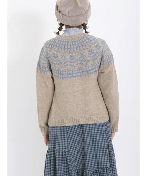 Samansa Mos2（サマンサ モスモス）の「花柄ジャカードニットカーディガン（カーディガン/ボレロ・レディース・ピンク/ベージュ/モカ/ミント・F）」の20枚目の写真