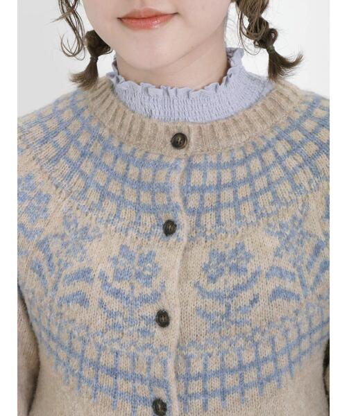 Samansa Mos2（サマンサ モスモス）の「花柄ジャカードニットカーディガン（カーディガン/ボレロ・レディース・ピンク/ベージュ/モカ/ミント・F）」の21枚目の写真