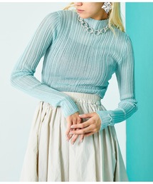 Settimissimo | シアーリブ ボトルネック プルオーバー 長袖(Tシャツ/カットソー)