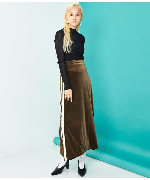 Settimissimo（セッティミッシモ）の「シアーリブ ボトルネック プルオーバー 長袖（Tシャツ/カットソー・レディース・グレー/ミント/ブラック・FREE）」の9枚目の写真