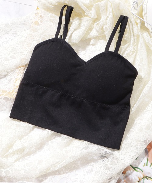 Lace Ladies(レースレディース)の「ダブルストラップベーシックハーフトップ(キャミソール・レディース・ホワイト/グレー/ブラック・FREE)」の5枚目の写真