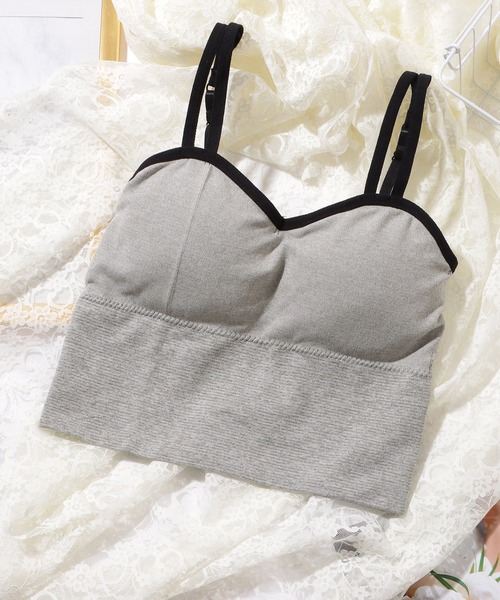 Lace Ladies(レースレディース)の「ダブルストラップベーシックハーフトップ(キャミソール・レディース・ホワイト/グレー/ブラック・FREE)」の7枚目の写真