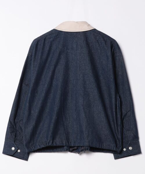 POU DOU DOU（プードゥドゥ）の「配色衿カバーオール（カバーオール・レディース・ブルー/インディゴブルー/キナリ・3）」の9枚目の写真