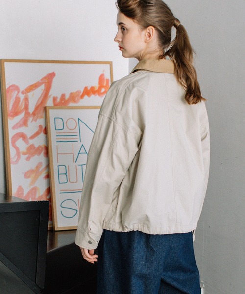 POU DOU DOU（プードゥドゥ）の「配色衿カバーオール（カバーオール・レディース・ブルー/インディゴブルー/キナリ・3）」の7枚目の写真