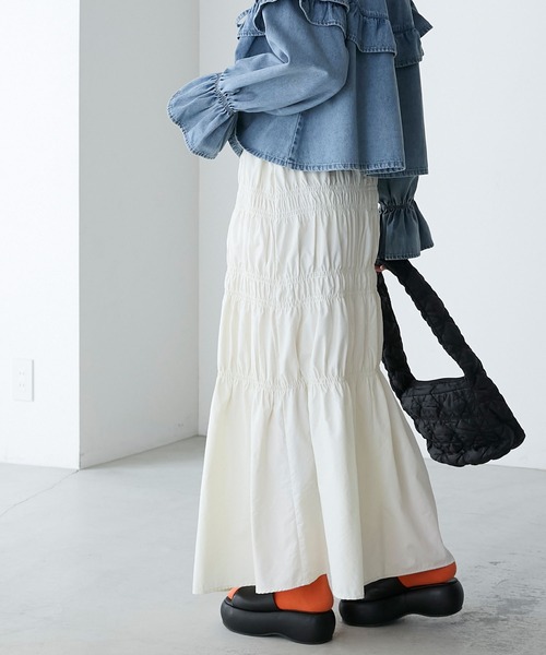 forksy.】タフタシャーリングスカート forksy.│MONO-MART [モノマート