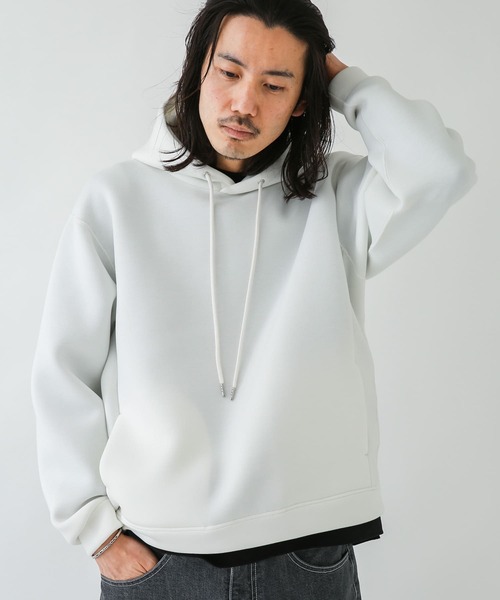 URBAN RESEARCH Sonny Label（アーバンリサーチサニーレーベル）の「ダンボールプルオーバーパーカー（パーカー・メンズ・ホワイト/ライトカーキ/ブラック/グレー系その他・MEDIUM/LARGE/X-LARGE）」の11枚目の写真