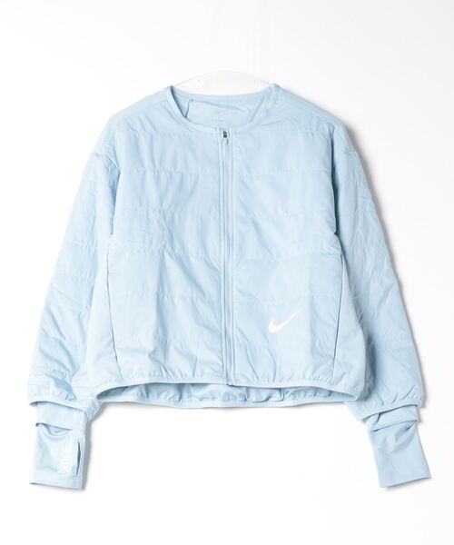 NIKE(ナイキ)の「ナイキ NIKE ナイキ スイフト TF フィル ジャケット I2SP(ノーカラージャケット・レディース・ブラック/ブルー・M/L/XL)」の2枚目の写真