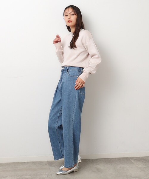 OPAQUE.CLIP（オペークドットクリップ）の「◆シアーフリルネックラメニット【洗濯機洗い可】（ニット/セーター・レディース・ブラック系5/ライトグレー系5/ピンク系1・38/40）」の18枚目の写真