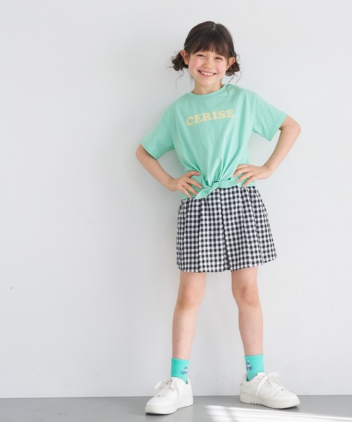 coca(coca)(コカ)の「【WEB限定セール】キッズ 裾リボン結びプリントロゴTシャツ(Tシャツ/カットソー・キッズ・ホワイト/チャコール/アイボリー/ラベンダー/C/D/A/B・140/130/120/110/150)」の20枚目の写真