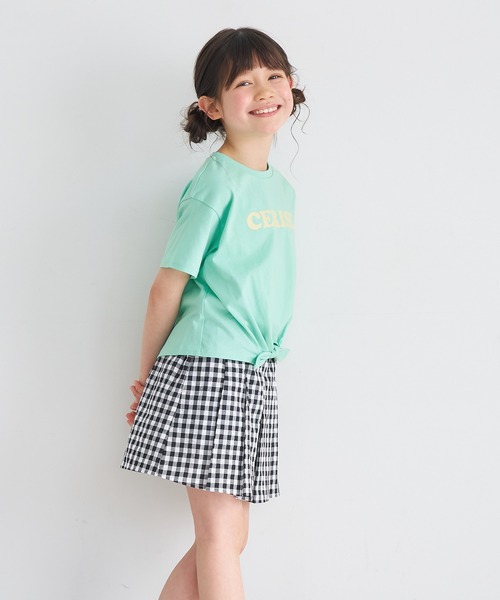 coca(coca)(コカ)の「【WEB限定セール】キッズ 裾リボン結びプリントロゴTシャツ(Tシャツ/カットソー・キッズ・ホワイト/チャコール/アイボリー/ラベンダー/C/D/A/B・140/130/120/110/150)」の19枚目の写真