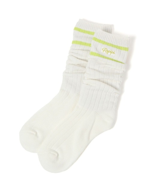 repipi armario（レピピ アルマリオ）の「ラインルーズソックス（ソックス/靴下・キッズ・ブルー/ブラック/コーラル/パープル/レッド/ライム/ホワイト・FREE）」の4枚目の写真