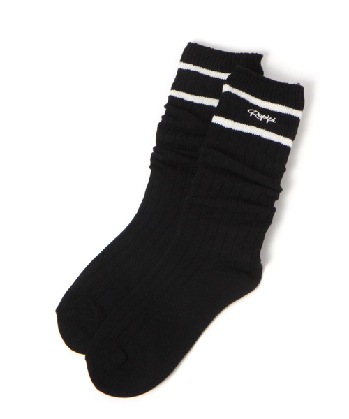 repipi armario（レピピ アルマリオ）の「ラインルーズソックス（ソックス/靴下・キッズ・ブルー/ブラック/コーラル/パープル/レッド/ライム/ホワイト・FREE）」の12枚目の写真