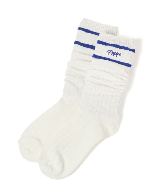 repipi armario（レピピ アルマリオ）の「ラインルーズソックス（ソックス/靴下・キッズ・ブルー/ブラック/コーラル/パープル/レッド/ライム/ホワイト・FREE）」の13枚目の写真