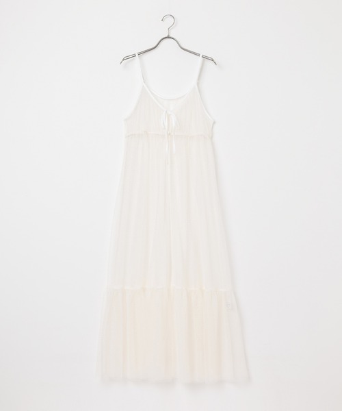 Honeys(ハニーズ)の「チュールキャミワンピース(ワンピース・レディース・ピンク/グレー/アイボリー/ブラック・S/M/L/LL/3L)」の19枚目の写真