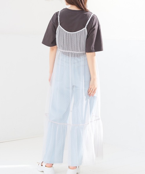 Honeys(ハニーズ)の「チュールキャミワンピース(ワンピース・レディース・ピンク/グレー/アイボリー/ブラック・S/M/L/LL/3L)」の17枚目の写真