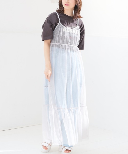 Honeys（ハニーズ）の「チュールキャミワンピース（ワンピース）」 - WEAR