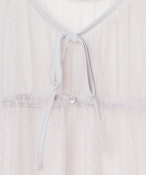 Honeys(ハニーズ)の「チュールキャミワンピース(ワンピース・レディース・ピンク/グレー/アイボリー/ブラック・S/M/L/LL/3L)」の12枚目の写真