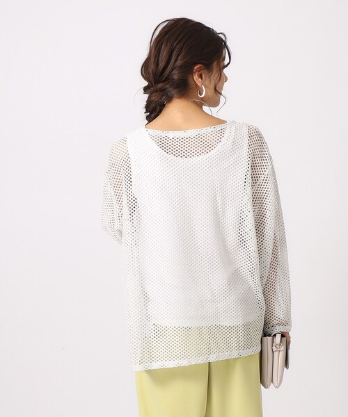 Cutie Blonde(キューティーブロンド)の「◆【2点セット】ラメメッシュニット+タンクトップ(その他トップス・レディース・ホワイト系/ブラック/ライトブルー・02/03/04)」の5枚目の写真