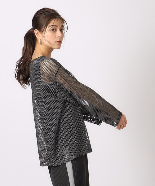 Cutie Blonde(キューティーブロンド)の「◆【2点セット】ラメメッシュニット+タンクトップ(その他トップス・レディース・ホワイト系/ブラック/ライトブルー・02/03/04)」の10枚目の写真