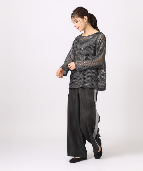 Cutie Blonde(キューティーブロンド)の「◆【2点セット】ラメメッシュニット+タンクトップ(その他トップス・レディース・ホワイト系/ブラック/ライトブルー・02/03/04)」の11枚目の写真