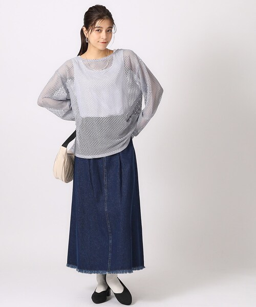 Cutie Blonde(キューティーブロンド)の「◆【2点セット】ラメメッシュニット+タンクトップ(その他トップス・レディース・ホワイト系/ブラック/ライトブルー・02/03/04)」の16枚目の写真