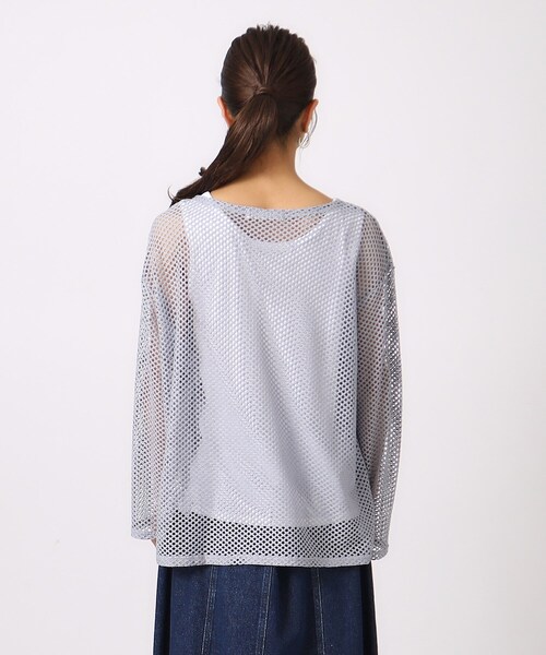 Cutie Blonde(キューティーブロンド)の「◆【2点セット】ラメメッシュニット+タンクトップ(その他トップス・レディース・ホワイト系/ブラック/ライトブルー・02/03/04)」の21枚目の写真