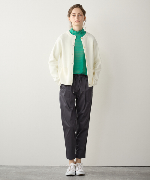 LE SOUK HOLIDAY（ルスークホリデー）の「タックテーパードパンツ2024SS（スラックス・レディース・ピンク/ベージュ/ネイビー/チャコールグレー/ブラック/カーキ・S/M/L）」の16枚目の写真