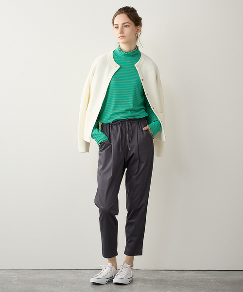 LE SOUK HOLIDAY（ルスークホリデー）の「タックテーパードパンツ2024SS（スラックス・レディース・ピンク/ベージュ/ネイビー/チャコールグレー/ブラック/カーキ・S/M/L）」の19枚目の写真
