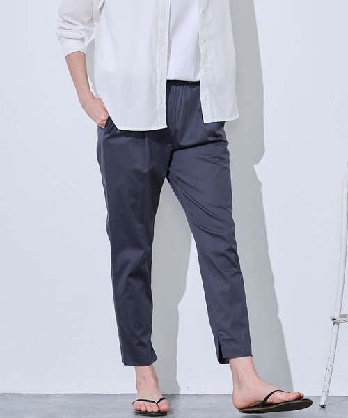 LE SOUK HOLIDAY（ルスークホリデー）の「タックテーパードパンツ2024SS（スラックス・レディース・ピンク/ベージュ/ネイビー/チャコールグレー/ブラック/カーキ・S/M/L）」の5枚目の写真