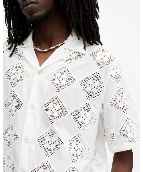 ALLSAINTS(オールセインツ)の「VISTA BRODERIE FLORAL RELAXED FIT SHIRT | VISTA BRODERIE フローラル リラックス フィット シャツ(シャツ/ブラウス・メンズ・ホワイト系その他・XS/S/M/L)」の6枚目の写真