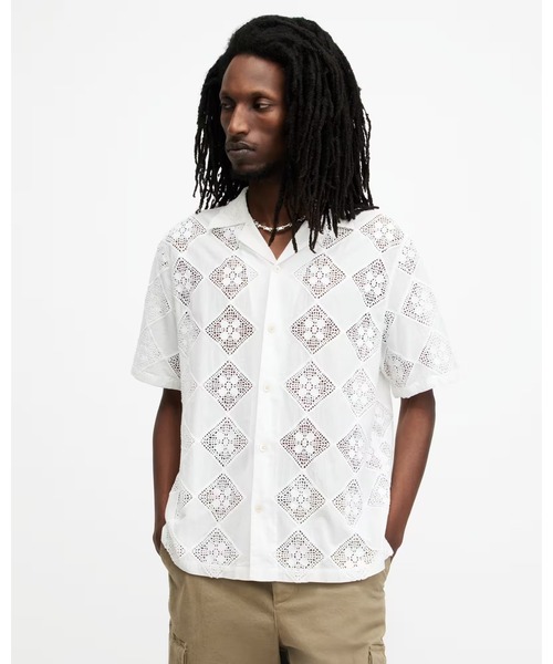 ALLSAINTS(オールセインツ)の「VISTA BRODERIE FLORAL RELAXED FIT SHIRT | VISTA BRODERIE フローラル リラックス フィット シャツ(シャツ/ブラウス・メンズ・ホワイト系その他・XS/S/M/L)」の8枚目の写真